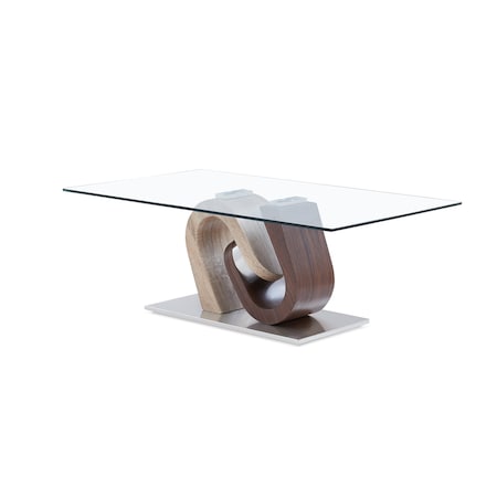 Global Furniture Usa Contemporary 10mm Tempered, Brushed, Paper T4126 Coffee Table 3222